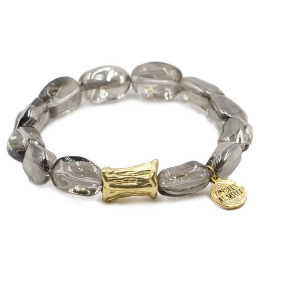 RETAIL $30 Kinsley Armelle Lina Collection Charcoal Bracelet - Picture 1 of 2